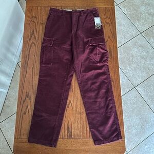 Vans Men's Corduroy Pants - Deep Burgundy